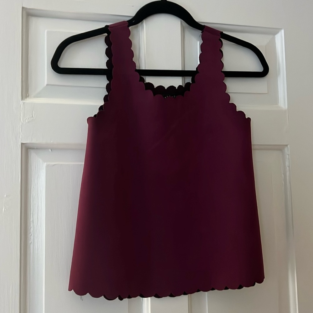 Purple scalloped suede tank, worn only once or twice